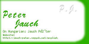 peter jauch business card